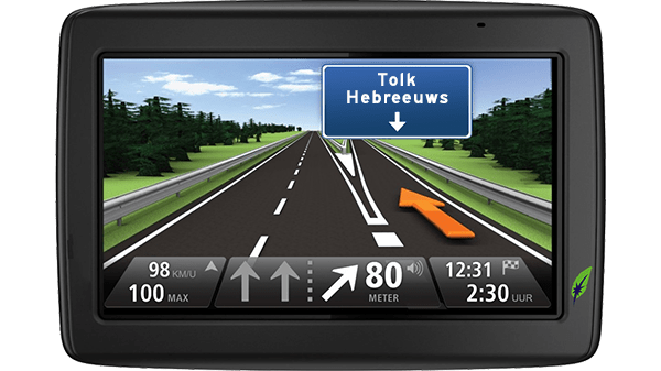 Screenshot navigatiesysteem met tekst Tolk Hebreeuws - in kleur op transparante achtergrond - 600 * 337 pixels
